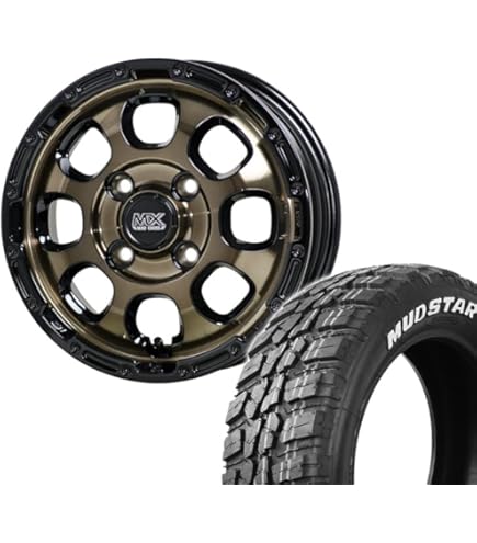 マッドクロス　グレイス　スタッドレス　4本セット　デリカd5 ホワイトレター MAD CROSS GRACE 17x7.0J 5/114.3 +38 GB/P MUDSTAR RADIAL M/T